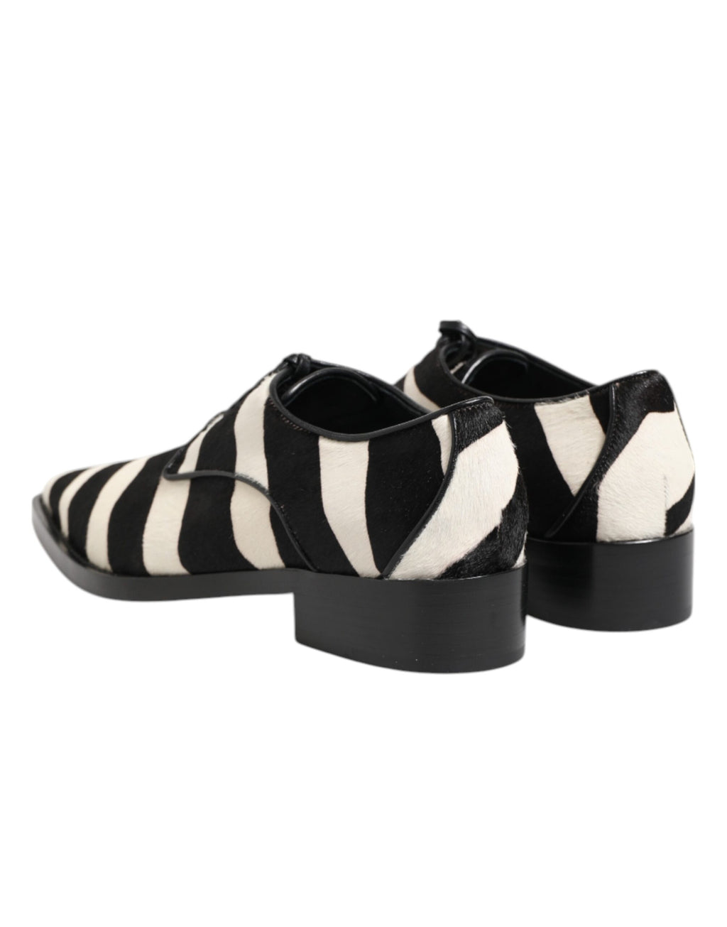 Dolce & Gabbana Schwarz Weiß Zebra Pony Fell Kleid Schuhe