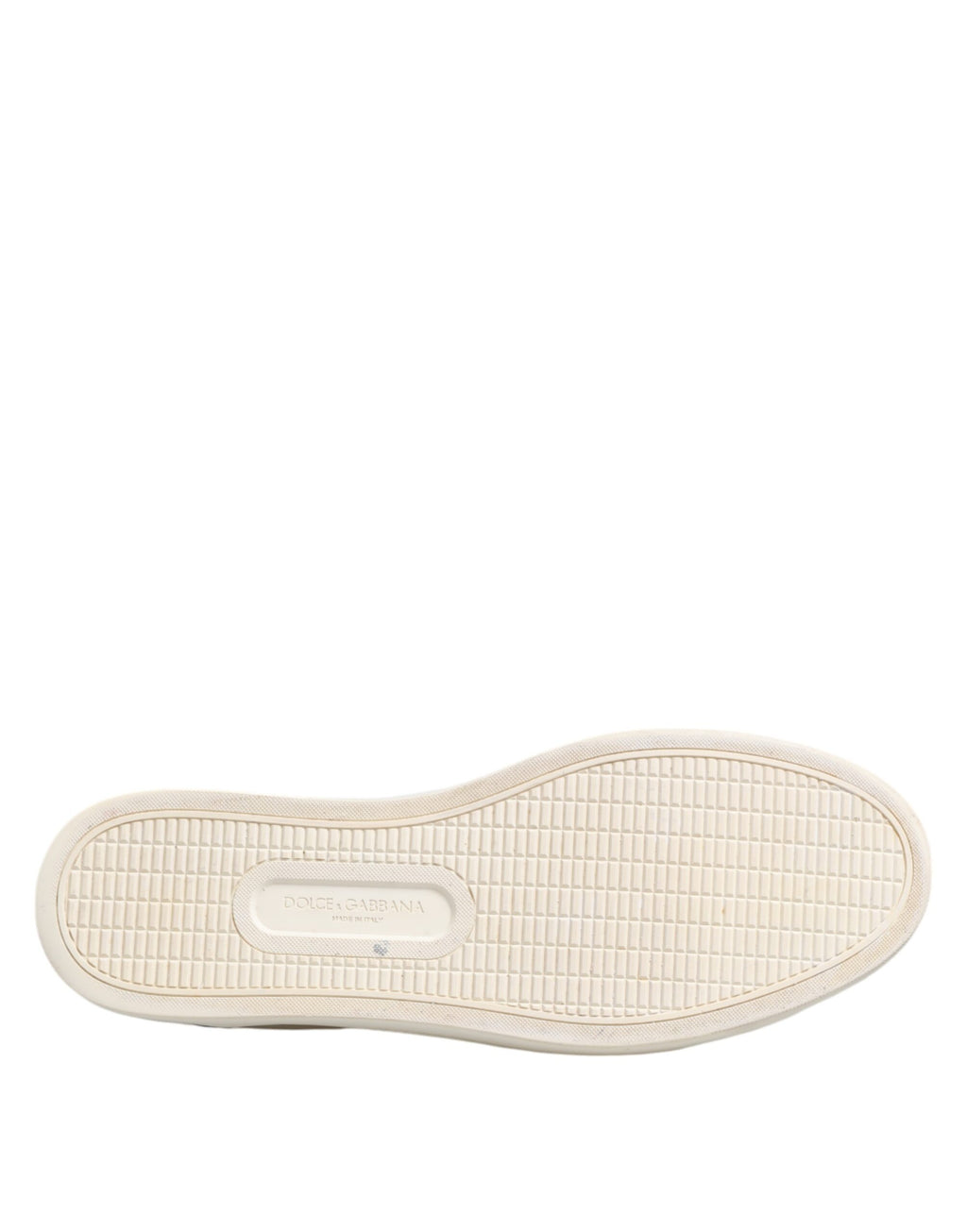 Dolce & Gabbana Weiße Leder bedruckte Low Top Sneakers Schuhe