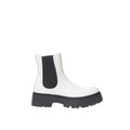 Alexander McQueen Black And White Leather Chelsea Boots