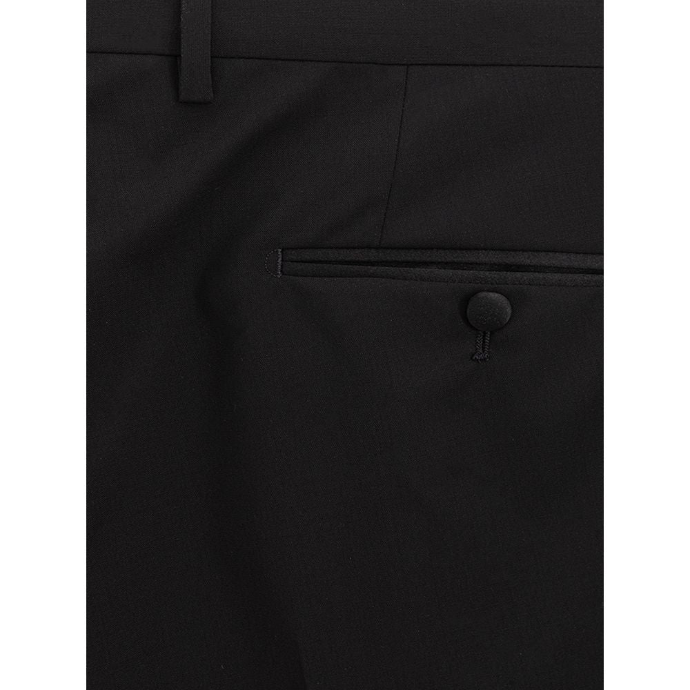 Dolce & Gabbana Schwarze Wollhose