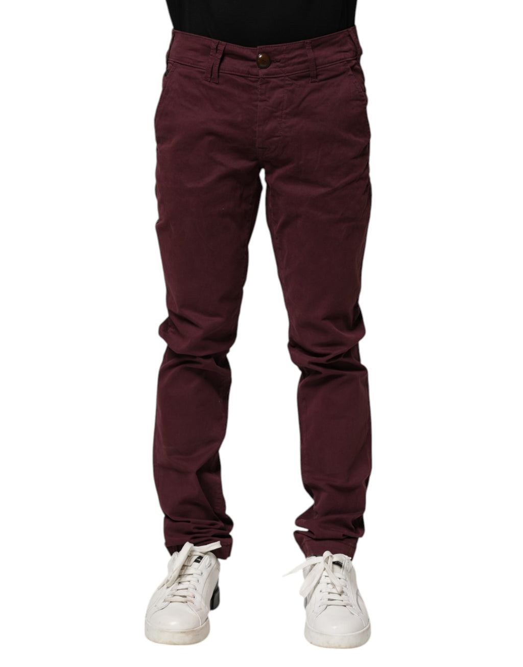 CYCLE Maroon Cotton Stretch Skinny Fit Herren Denim Jeans