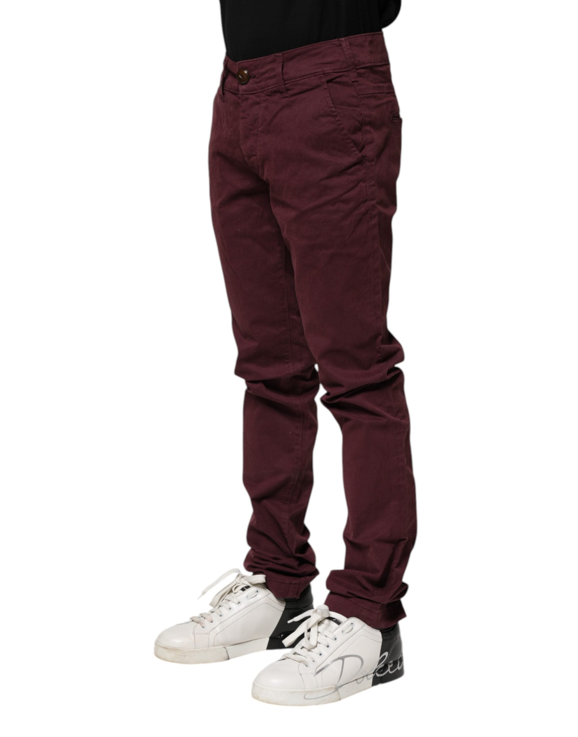 CYCLE Maroon Cotton Stretch Skinny Fit Herren Denim Jeans