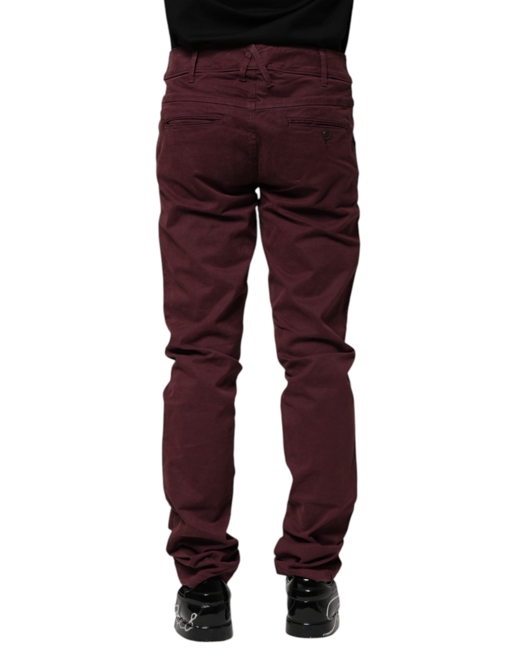 CYCLE Maroon Cotton Stretch Skinny Fit Herren Denim Jeans
