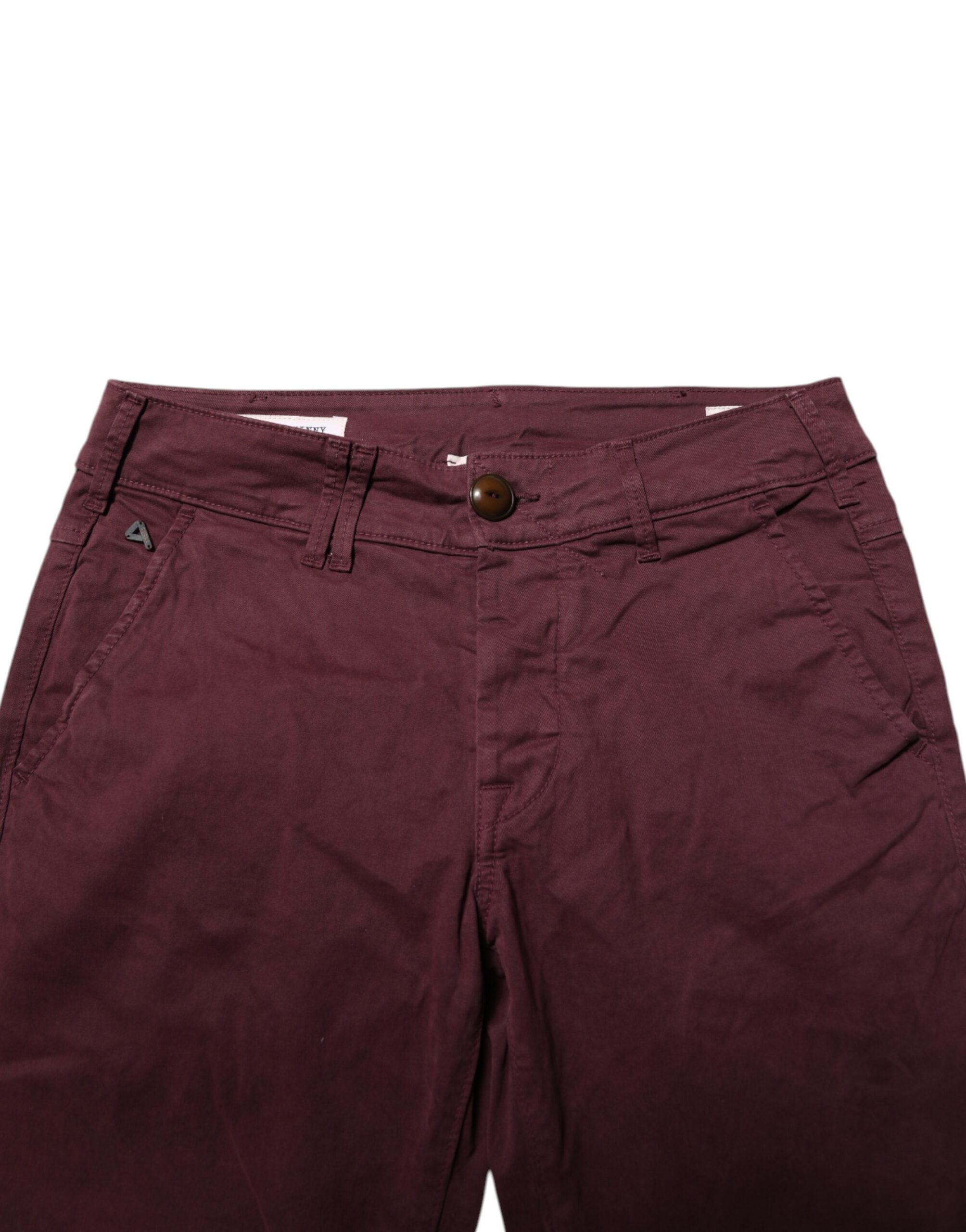 CYCLE Maroon Cotton Stretch Skinny Fit Herren Denim Jeans