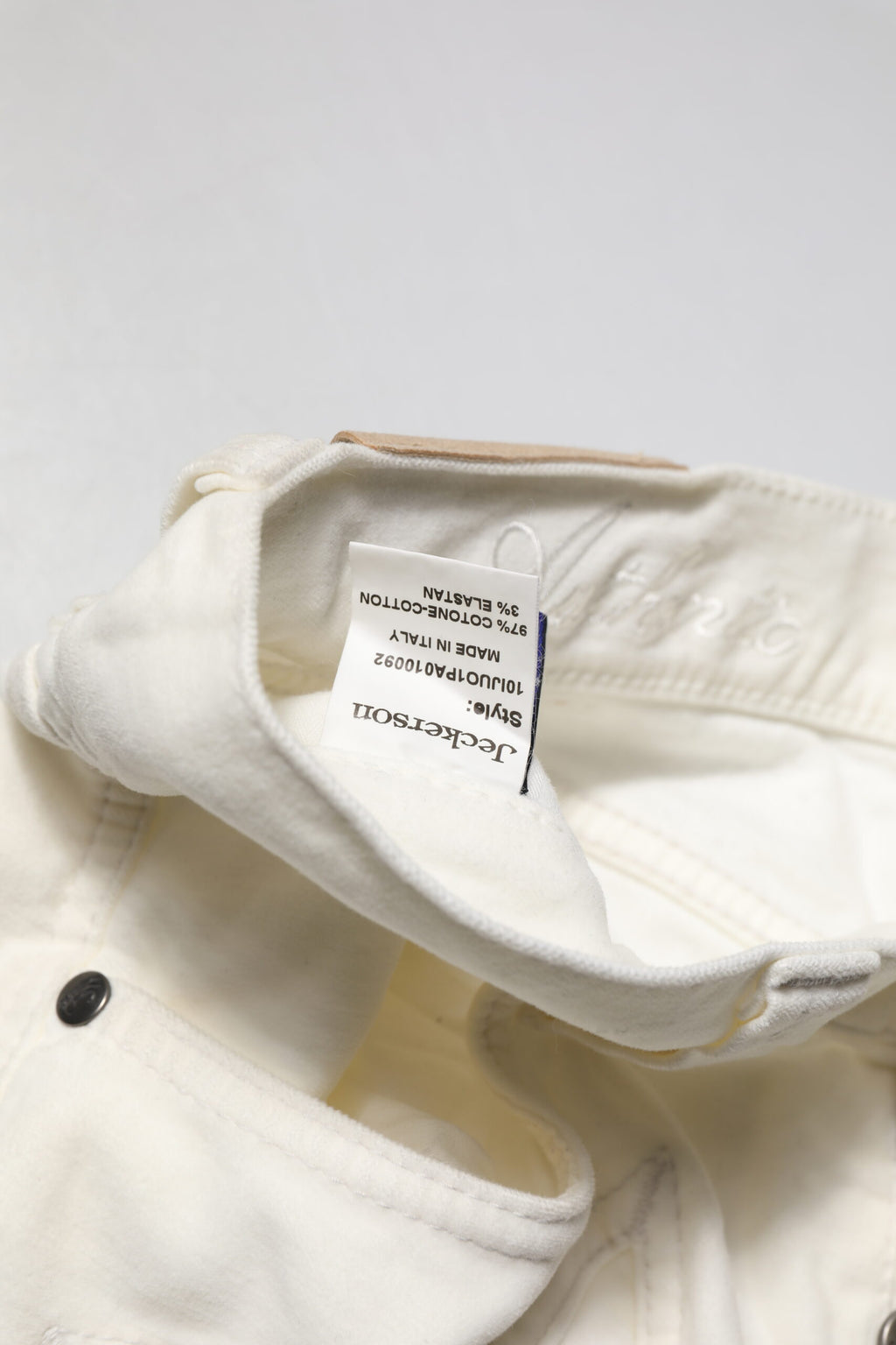 Jeckerson Weiße Baumwoll-Stretch-Jeans mit gerader Passform für Männer aus Denim