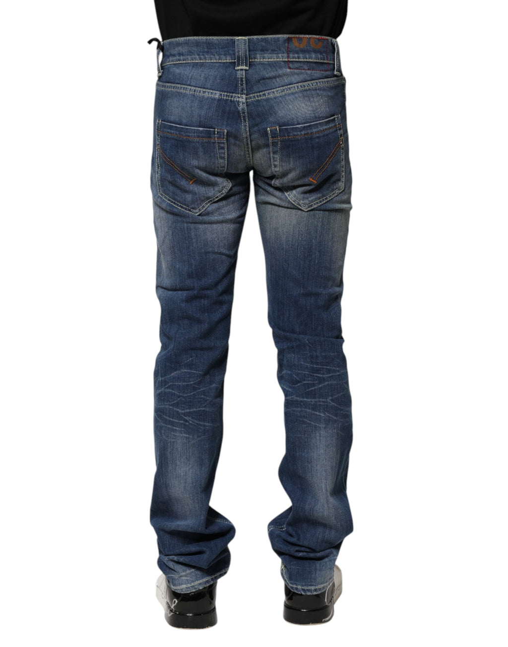 Dondup Blau gewaschene Skinny Fit Casual Herren Denim Jeans