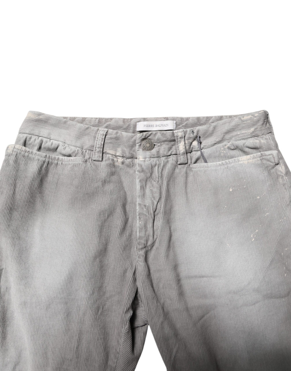 Balmain Hellgraue gewaschene Skinny Fit Herren Denim Jeans