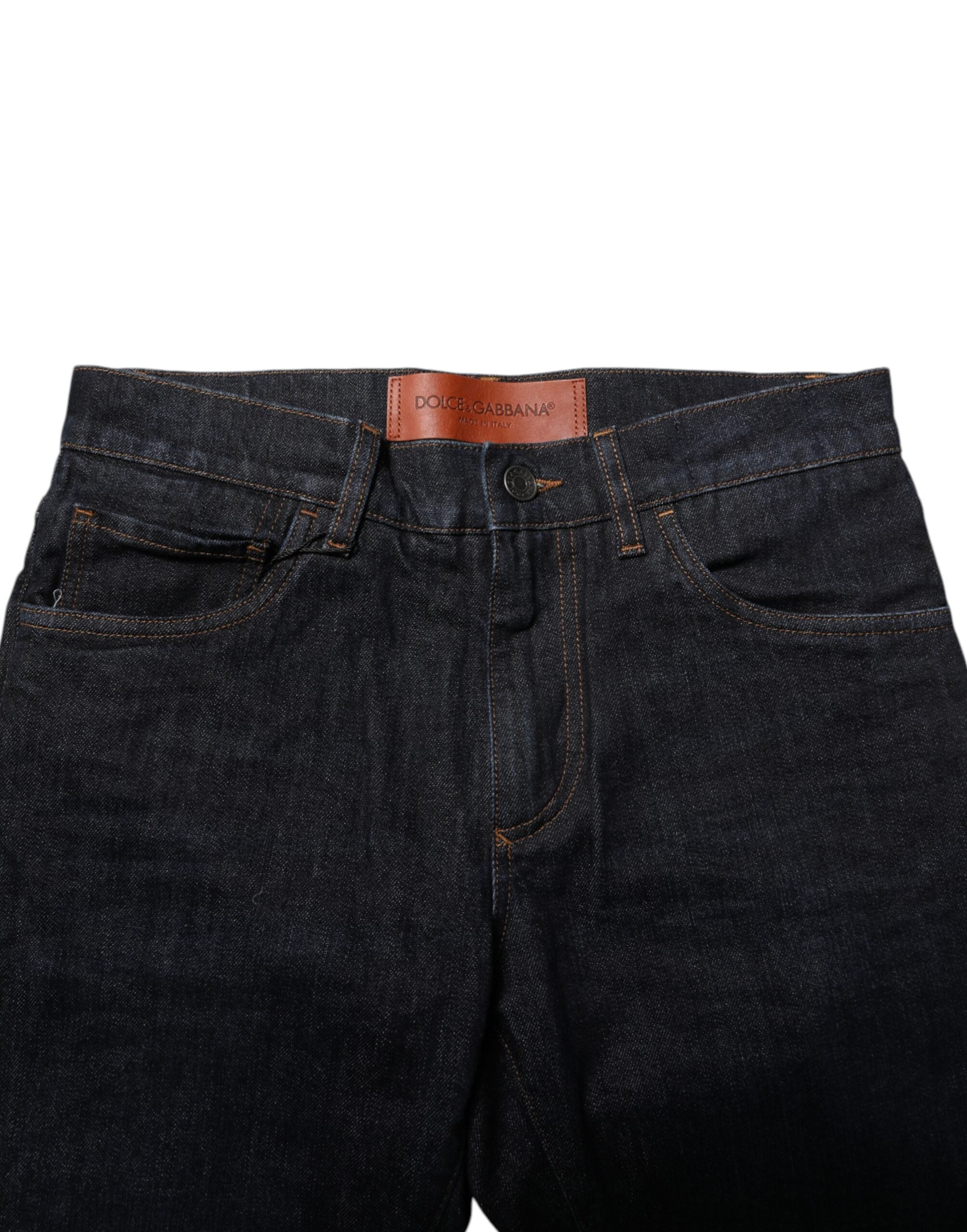 Dolce & Gabbana Schwarz Baumwolle Skinny Denim Männer Jeans