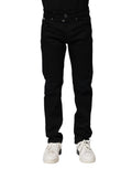 Dolce & Gabbana Schwarze Skinny-Denim-Jeans aus Baumwolle