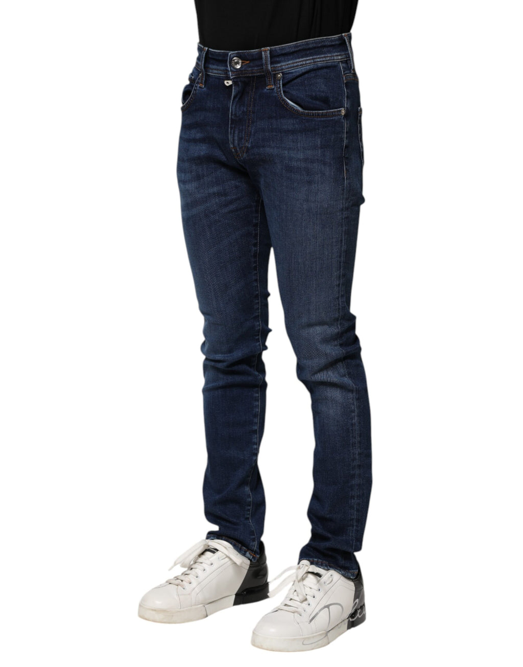 Dolce & Gabbana Dunkelblaue Skinny Denim Jeans aus Baumwolle