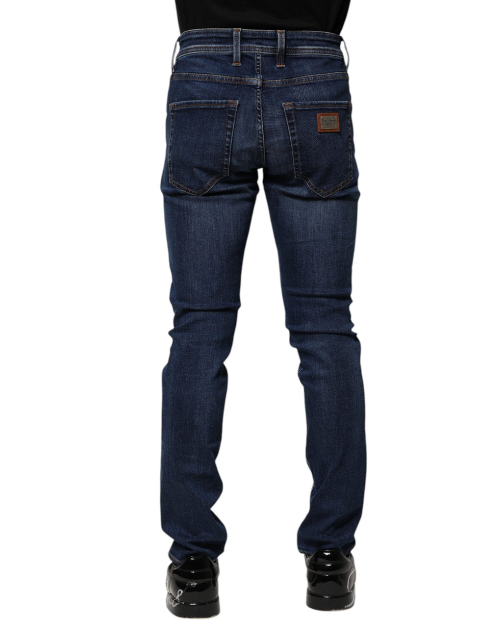 Dolce & Gabbana Dunkelblaue Skinny Denim Jeans aus Baumwolle