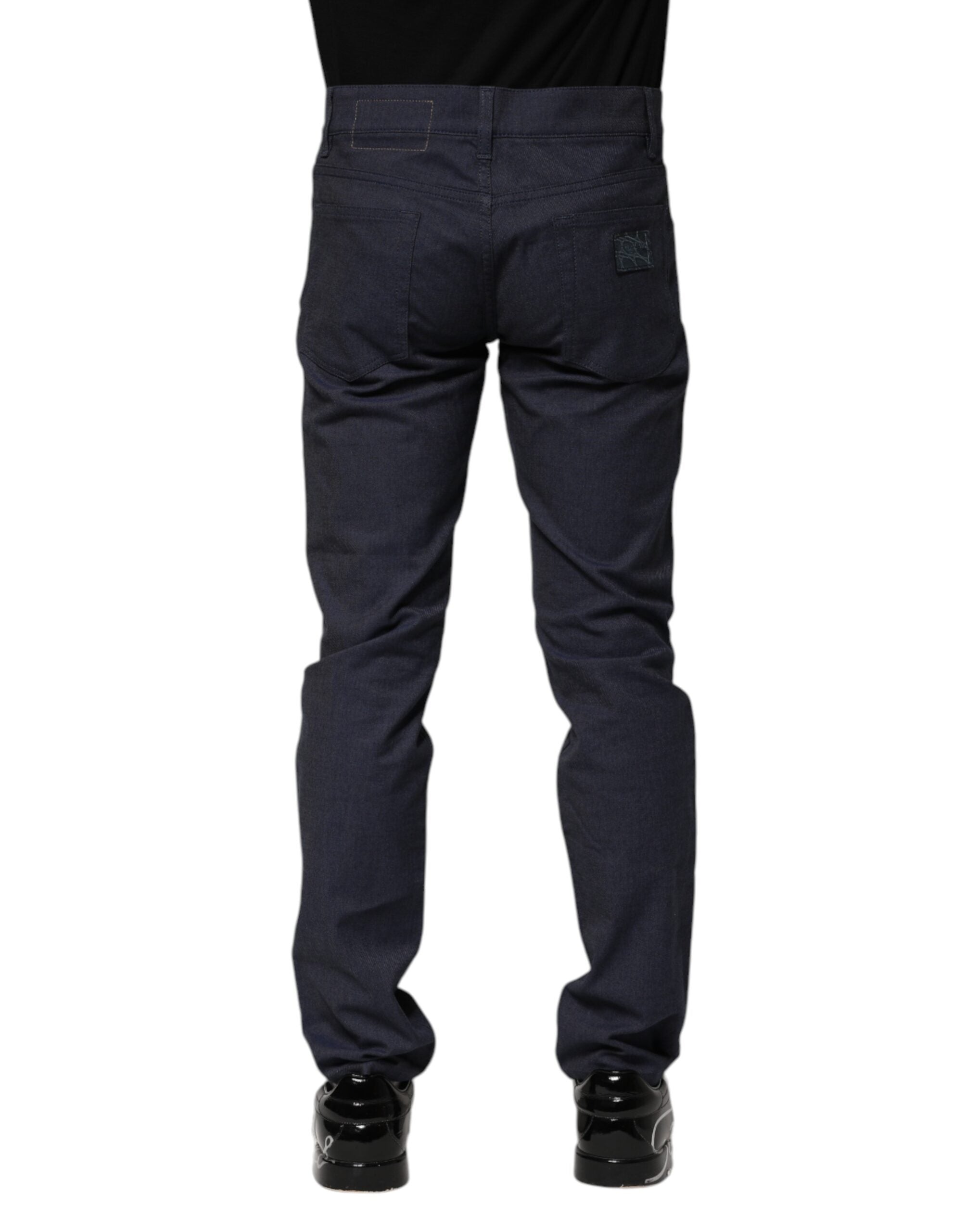 Dolce & Gabbana Dunkelblaue Skinny Denim Jeans aus Baumwolle
