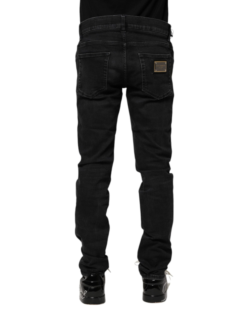 Dolce & Gabbana Schwarz Baumwolle Skinny Männer Denim Jeans