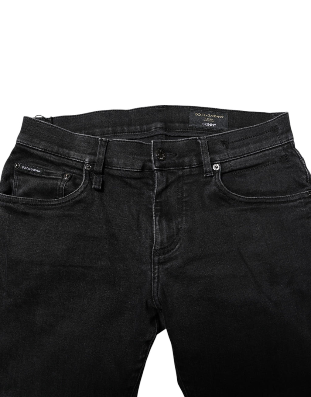 Dolce & Gabbana Schwarz Baumwolle Skinny Männer Denim Jeans