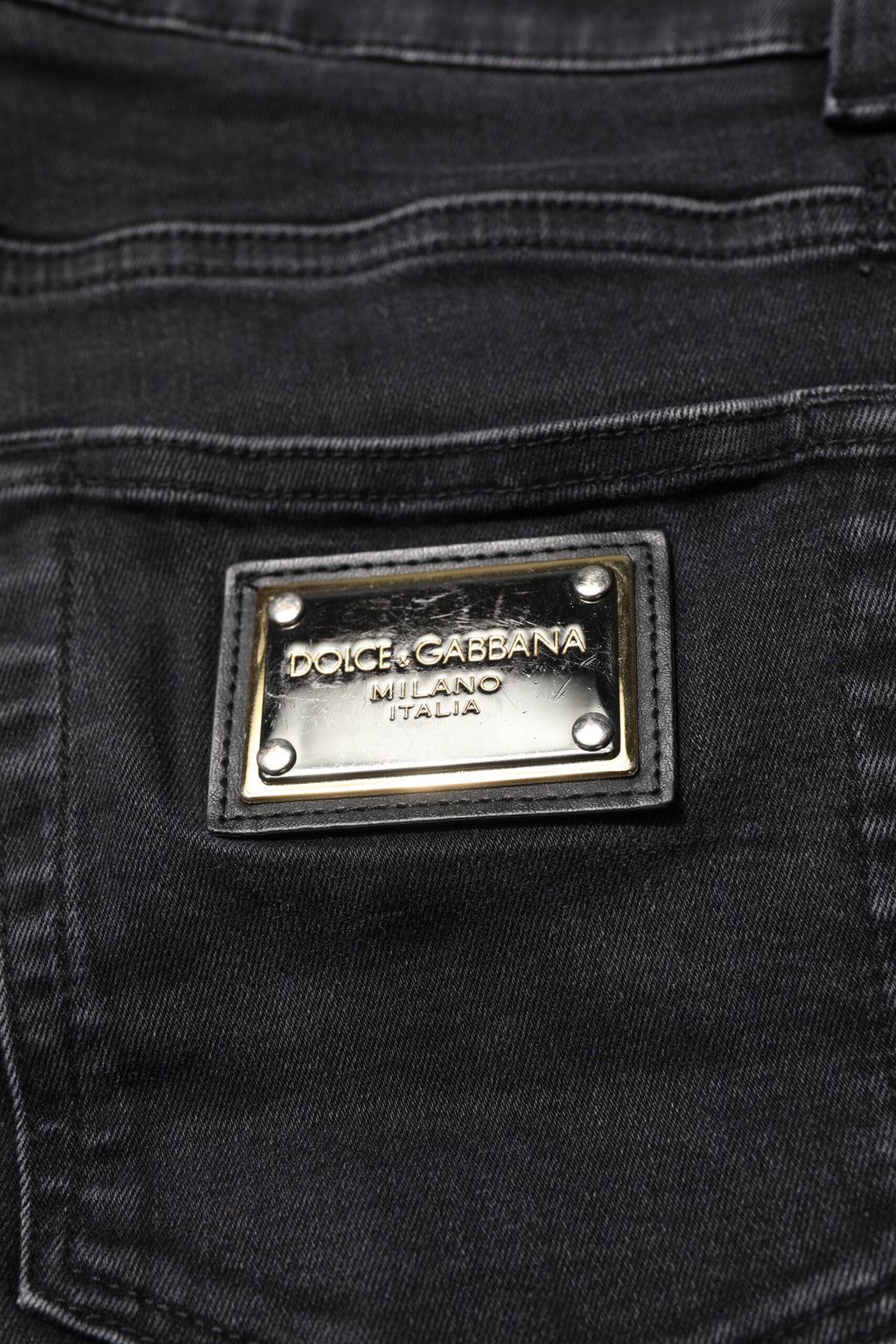 Dolce & Gabbana Schwarz Baumwolle Skinny Männer Denim Jeans