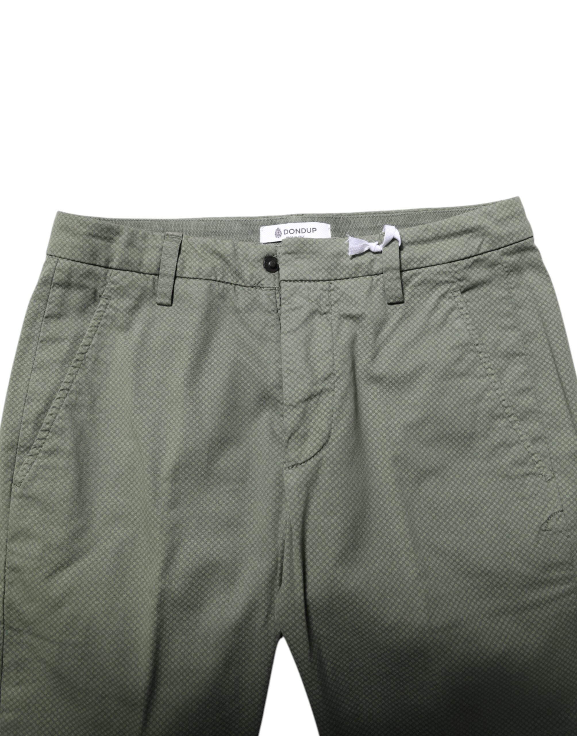 Dondup Grüne Skinny Fit Freizeithosen mit mittlerer Taille