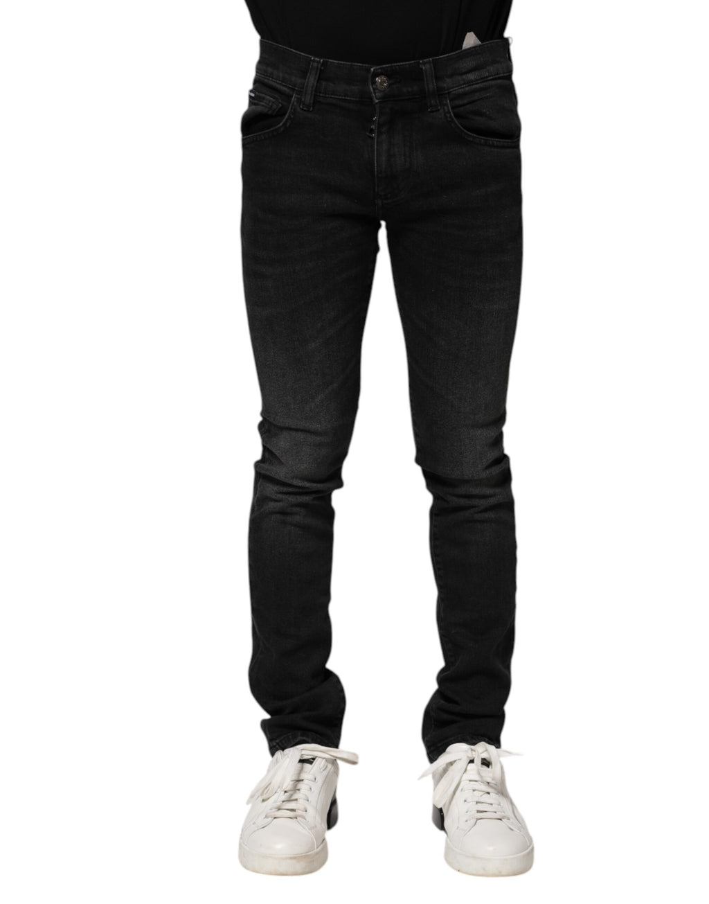 Dolce & Gabbana Schwarz Baumwolle Skinny Männer Denim Jeans