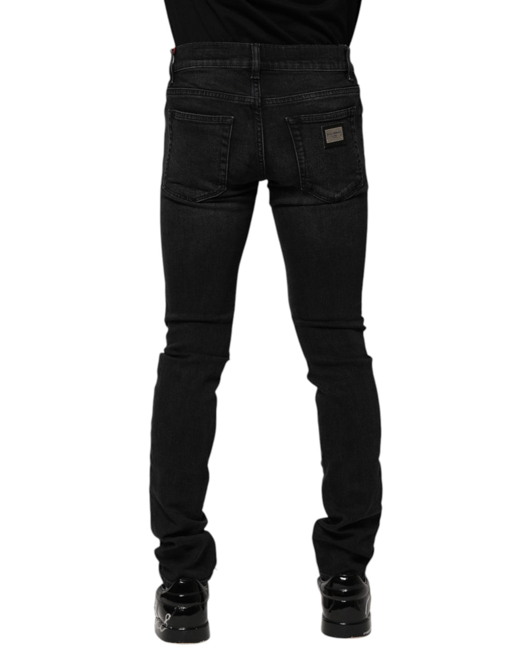 Dolce & Gabbana Schwarz Baumwolle Skinny Männer Denim Jeans