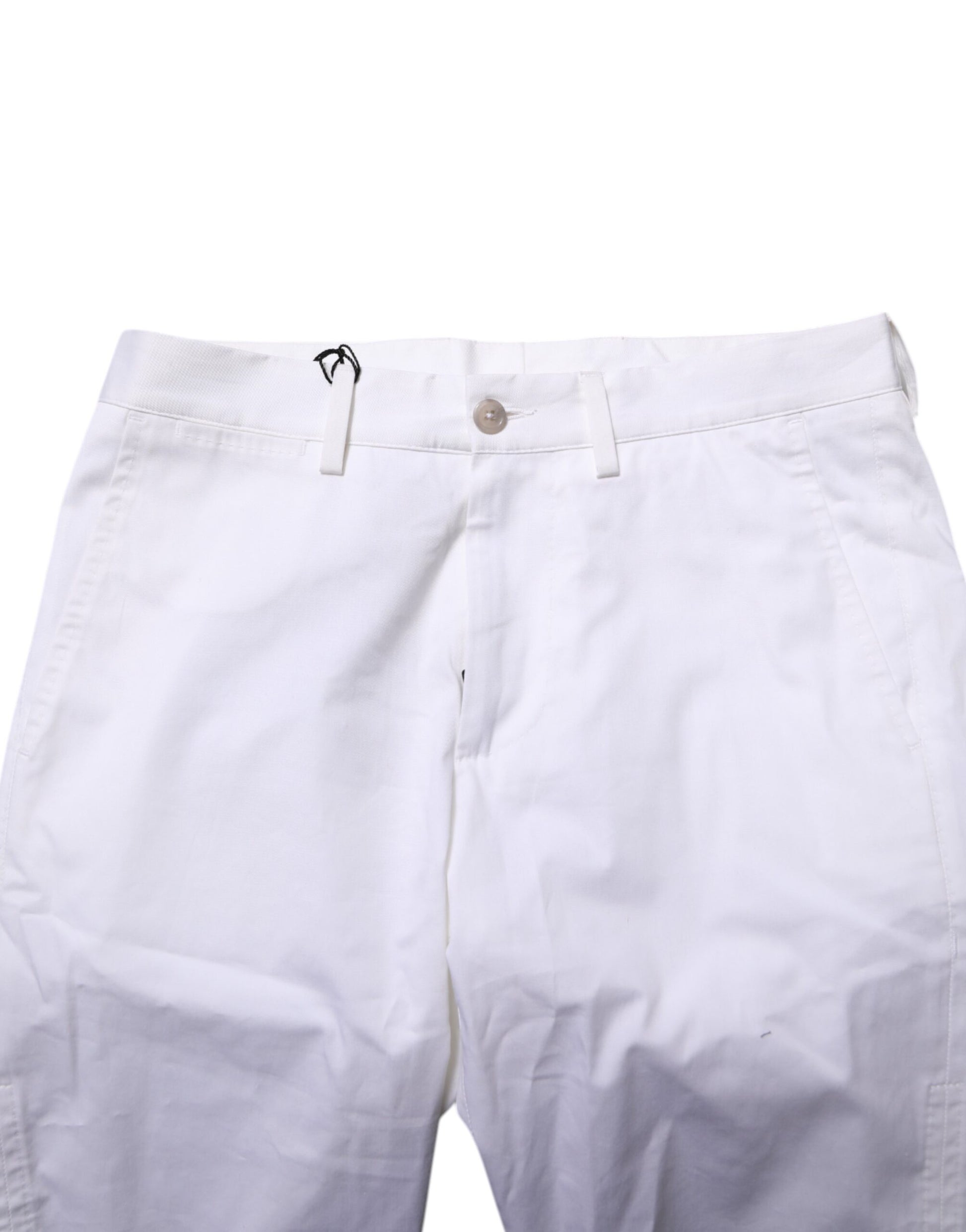 Dolce & Gabbana Weiße Baumwoll-Stretch Herren Denim Bermuda Shorts