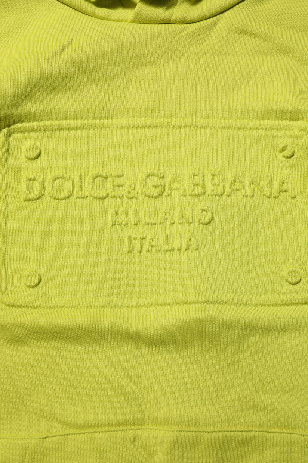 Dolce & Gabbana Grünes Logo-Sweatshirt aus Baumwolle mit Kapuze Pullover