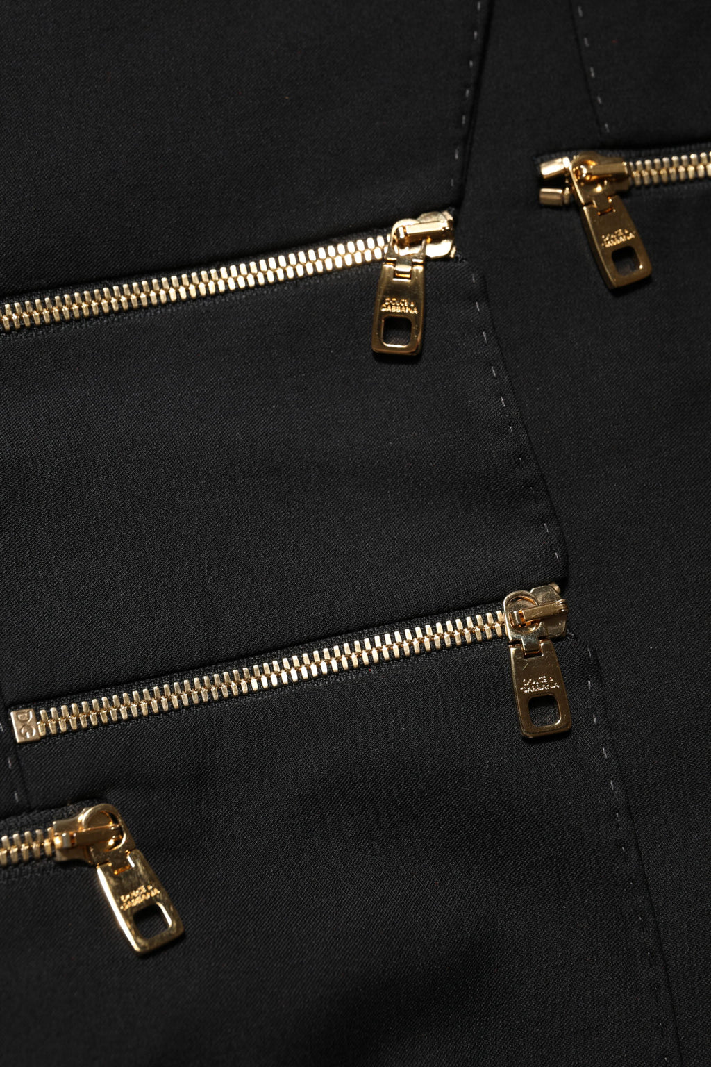 Dolce & Gabbana Schwarze Blazerjacke aus Wolle mit Reißverschluss