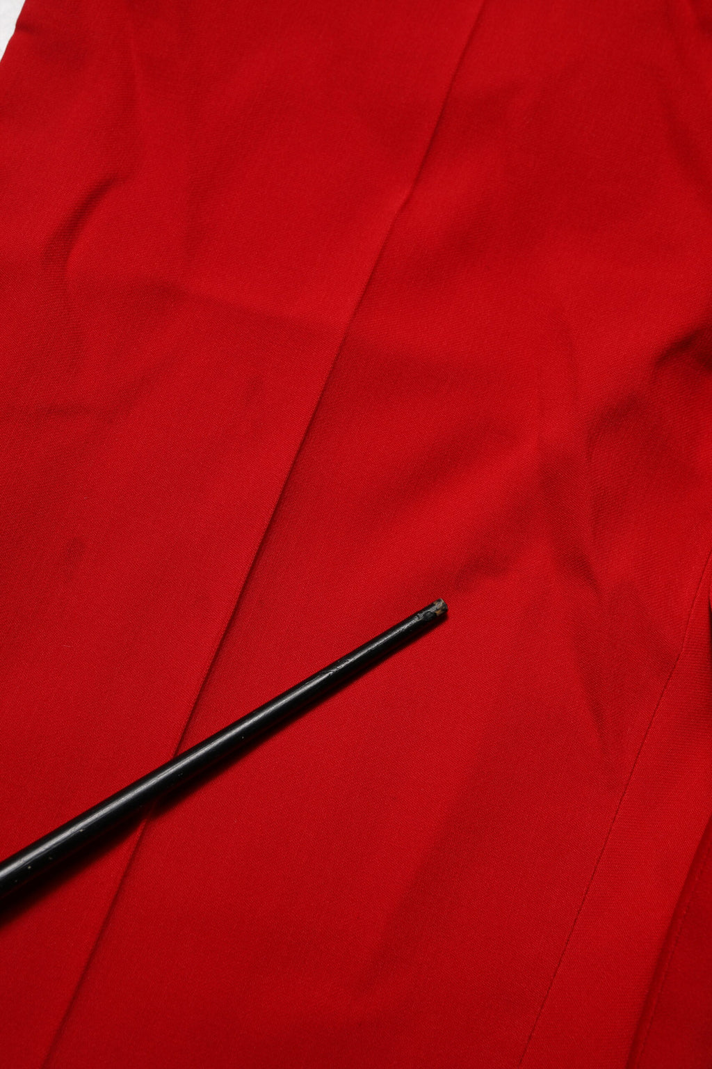 Dolce & Gabbana Rote Wollhose mit halber Taille und konischem Schnitt