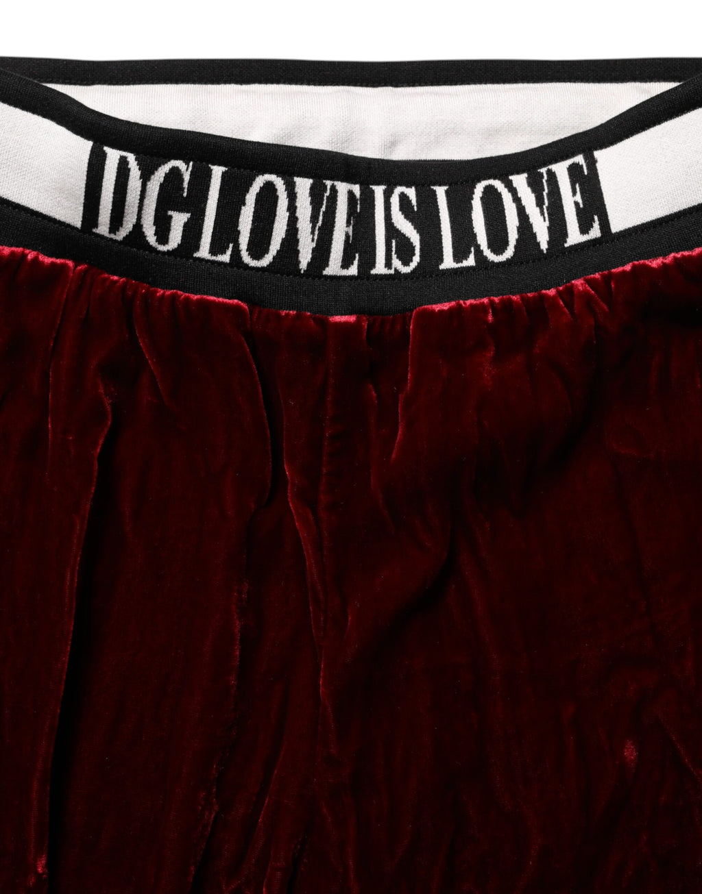 Dolce & Gabbana Rote Viskose DG Logo Mid Waist Hose