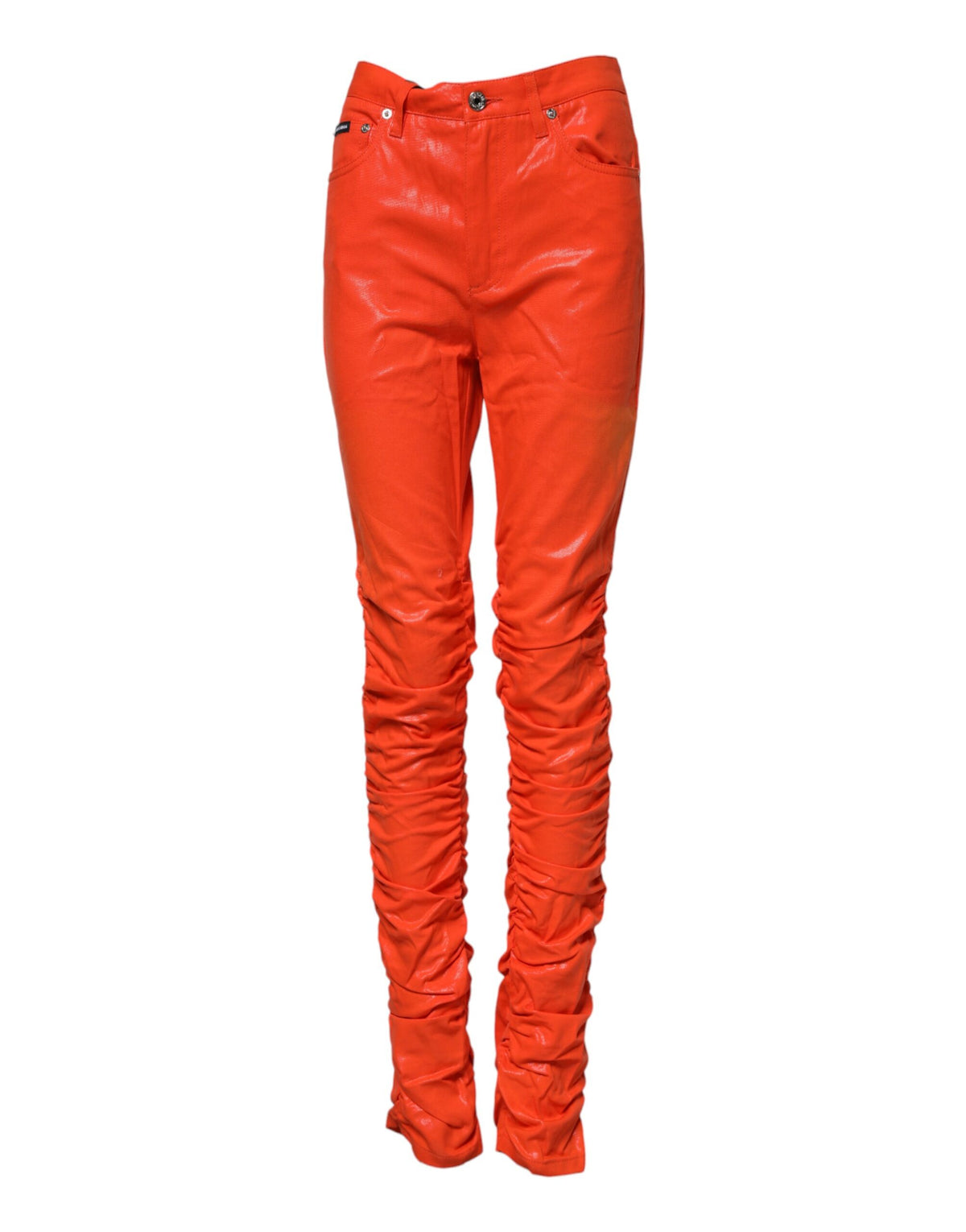 Dolce & Gabbana Oranje Katoenen High Waisted Denim Jeans
