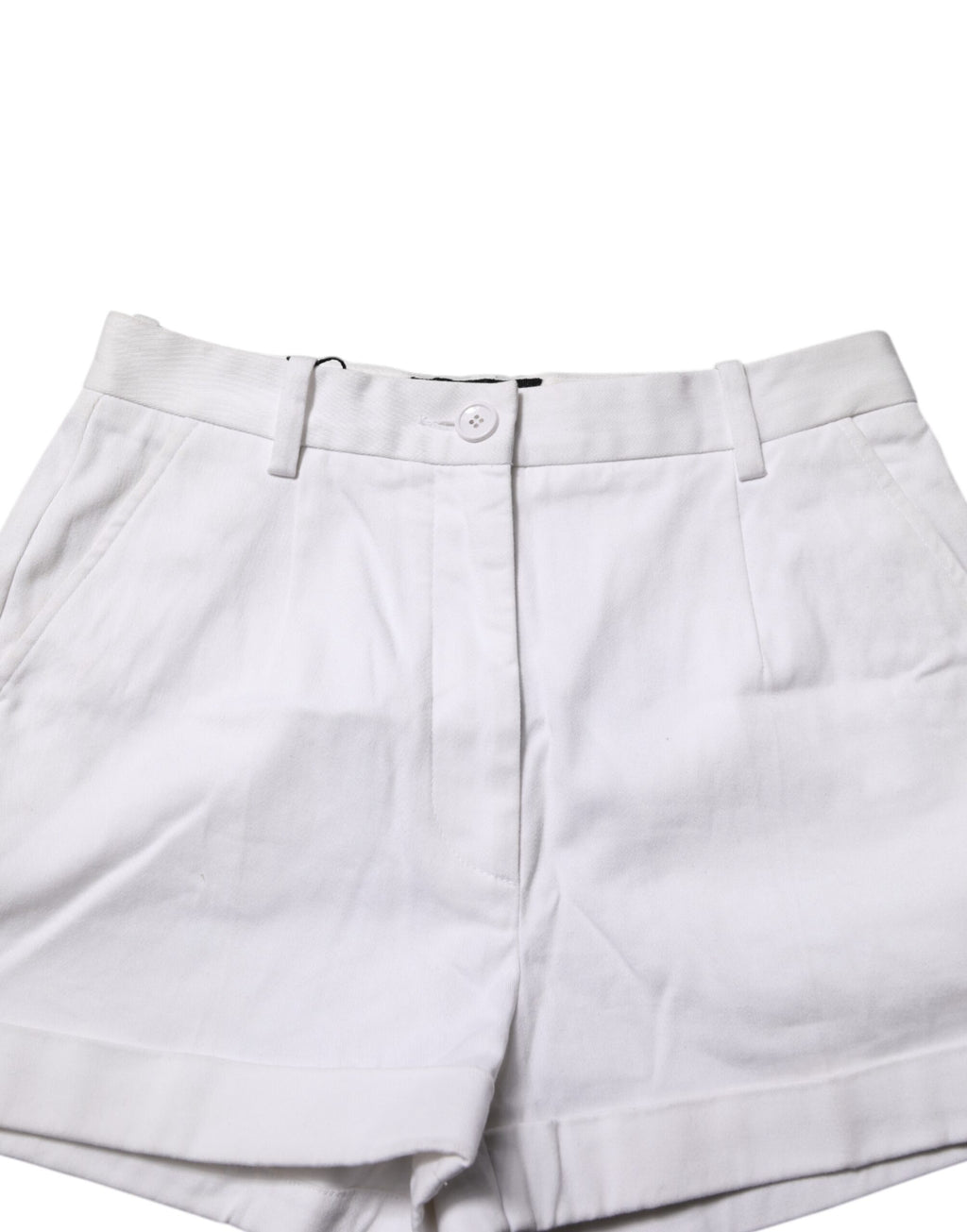 Dolce & Gabbana Weiße Bermuda-Shorts aus Baumwolle mit mittlerer Taille für Frauen