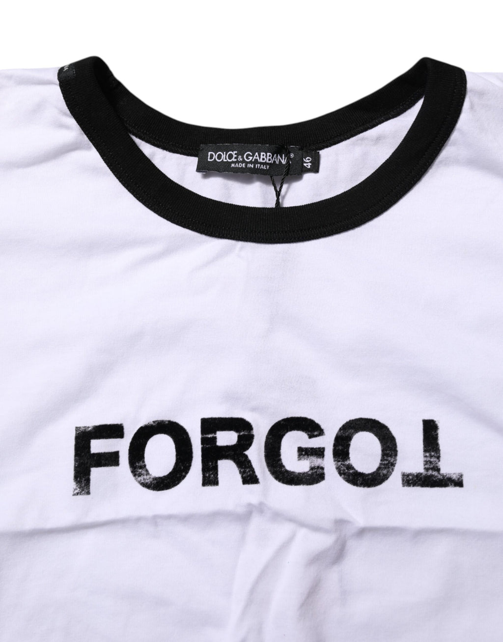 Dolce & Gabbana Weißes T-Shirt mit Rundhalsausschnitt und Grafikdruck