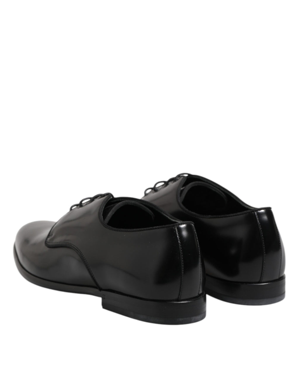 Dolce & Gabbana Schwarz Leder Lace Up Derby Männer Kleid Schuhe