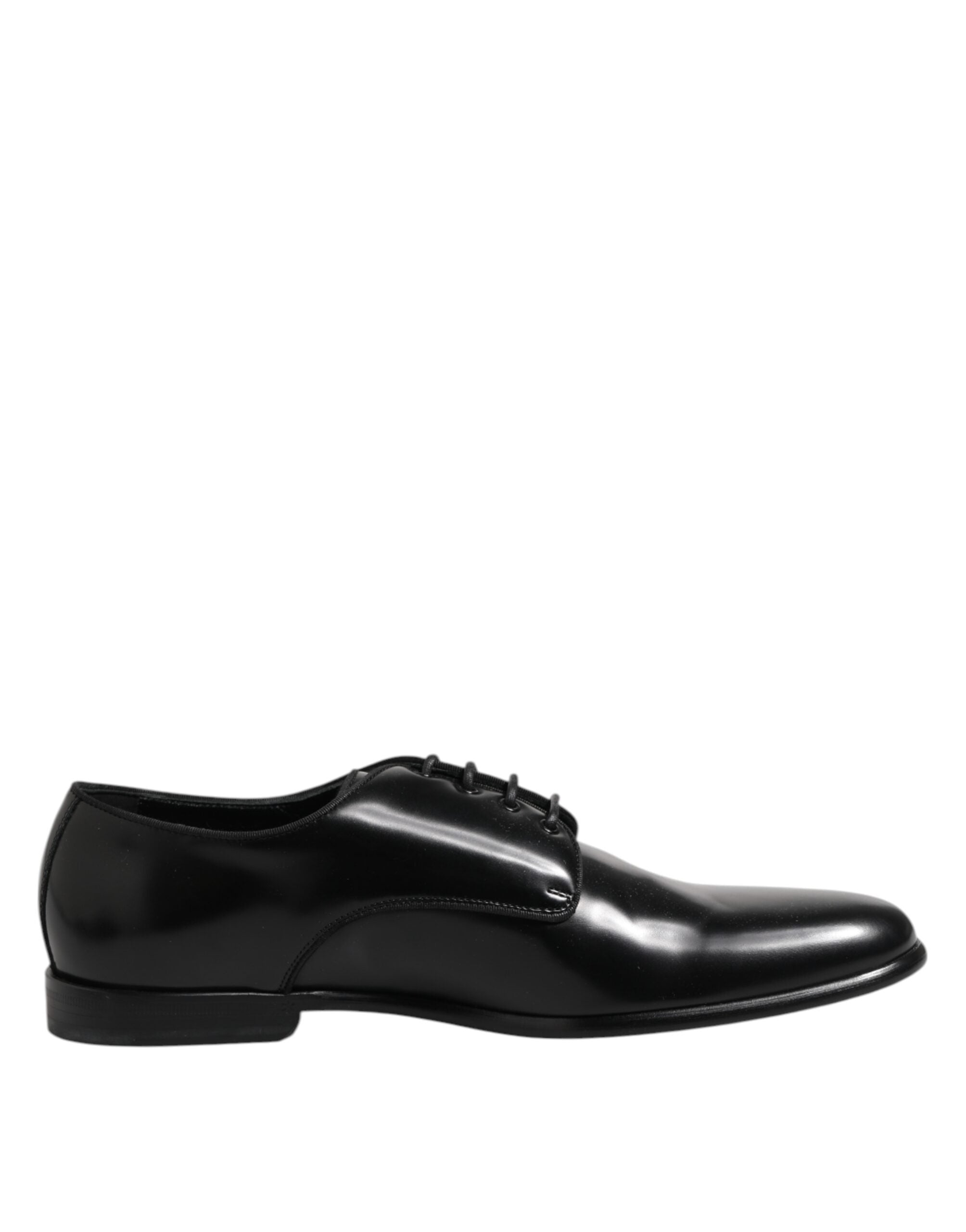 Dolce & Gabbana Schwarz Leder Lace Up Derby Männer Kleid Schuhe