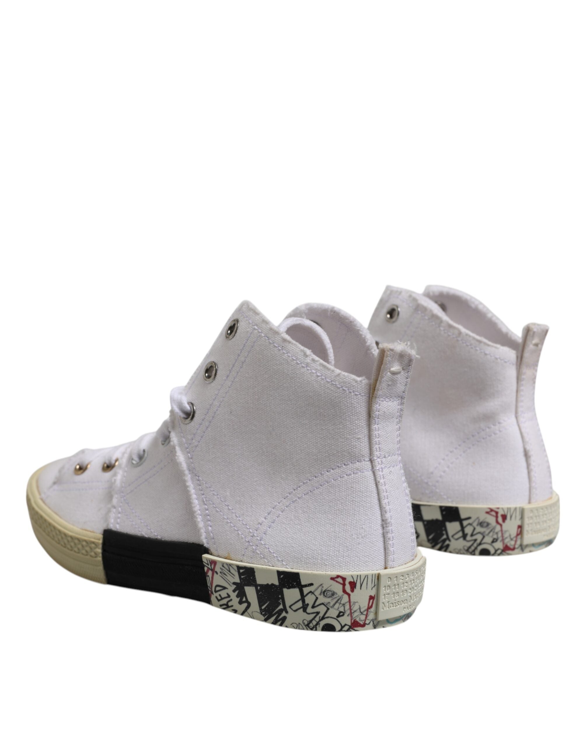 Maison Margiela Weiß Lace Up Mid Top Frauen Turnschuhe Schuhe