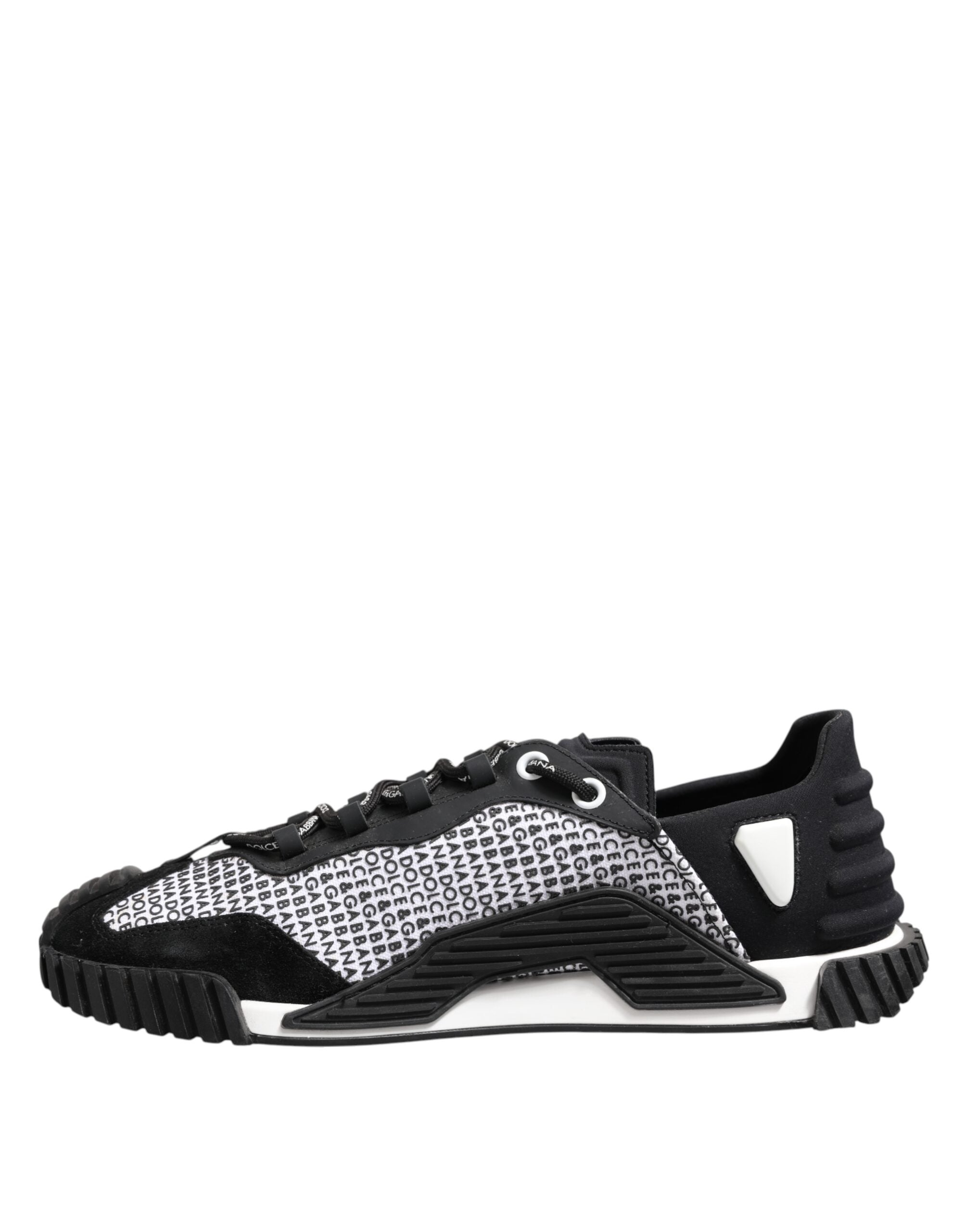 Dolce & Gabbana Schwarz Logo Lace Up Low Top NS1 Turnschuhe Schuhe