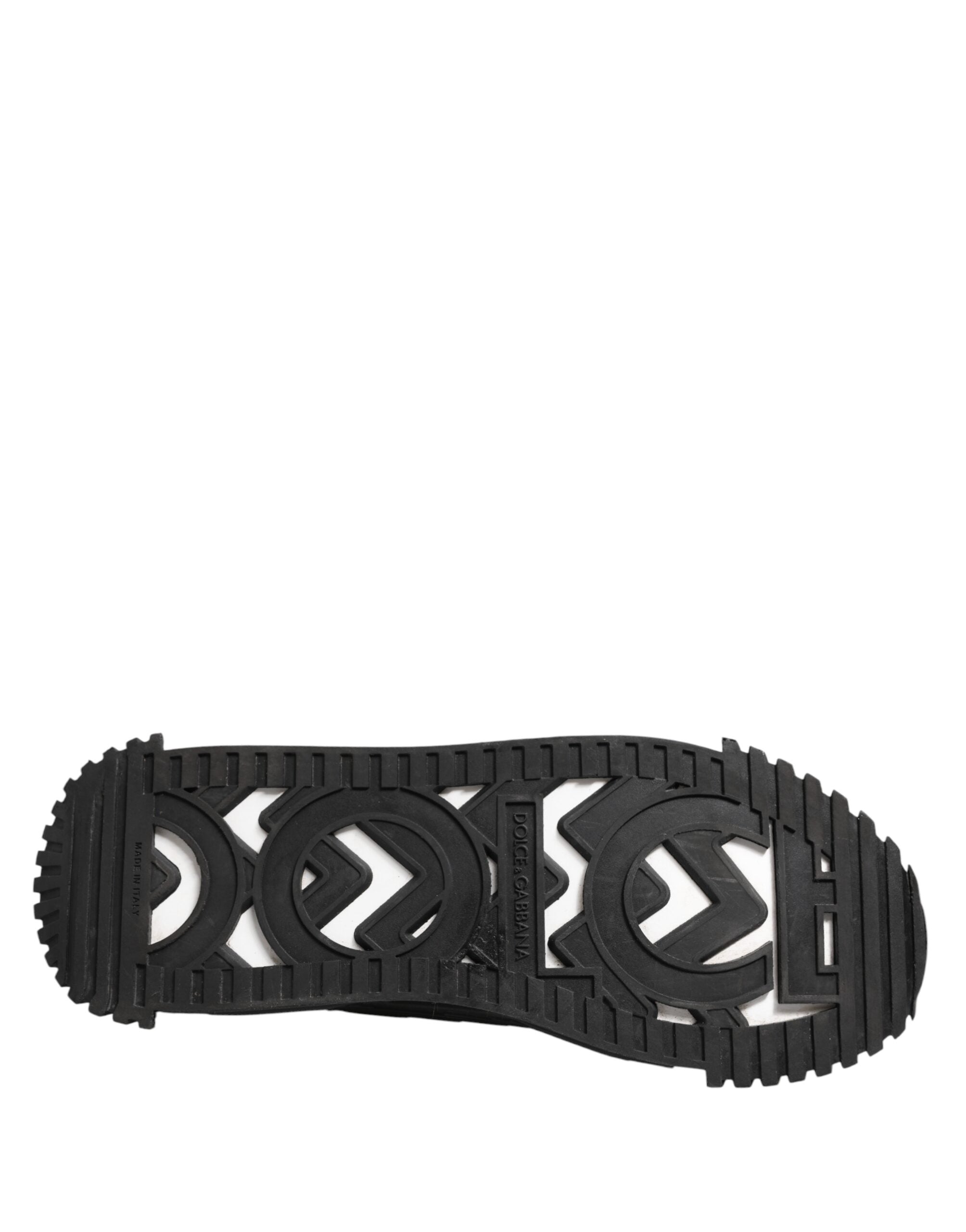 Dolce & Gabbana Schwarz Logo Lace Up Low Top NS1 Turnschuhe Schuhe