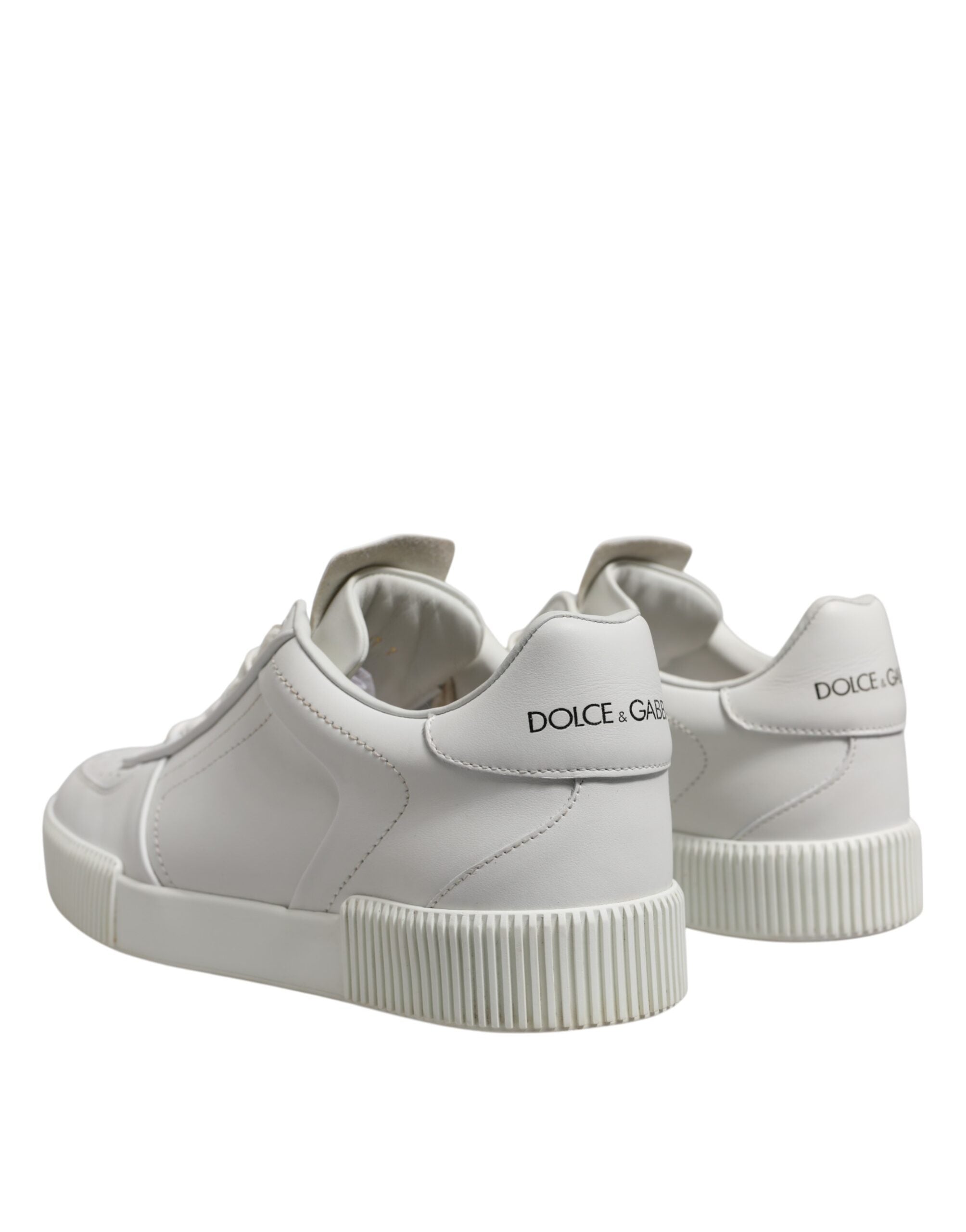 Dolce & Gabbana Weiß Miami Leder Low Top Männer Turnschuhe Schuhe
