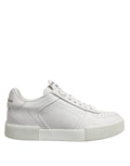 Dolce & Gabbana White Miami Leather Low Top Men Sneakers Shoes