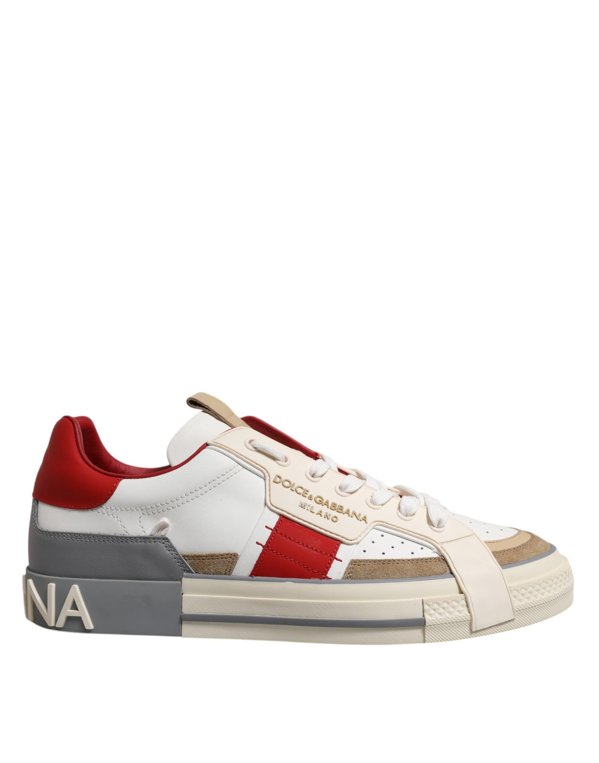 Dolce & Gabbana Multicolor Leder Low Top Sneakers Schuhe