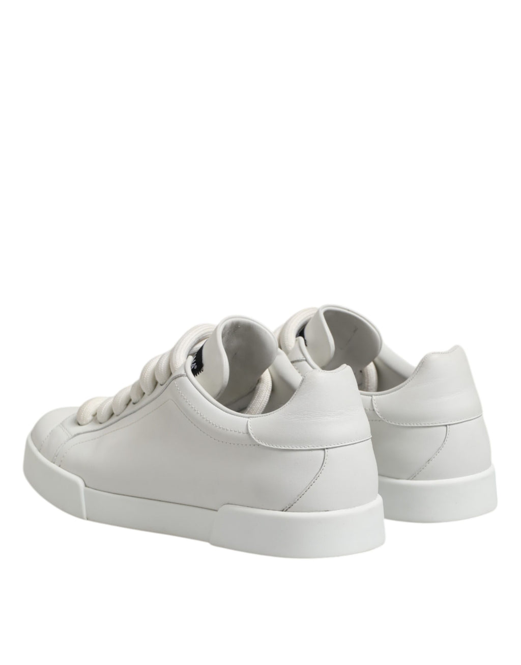 Dolce & Gabbana Weiß Logo Lace Up Low Top Männer Turnschuhe Schuhe