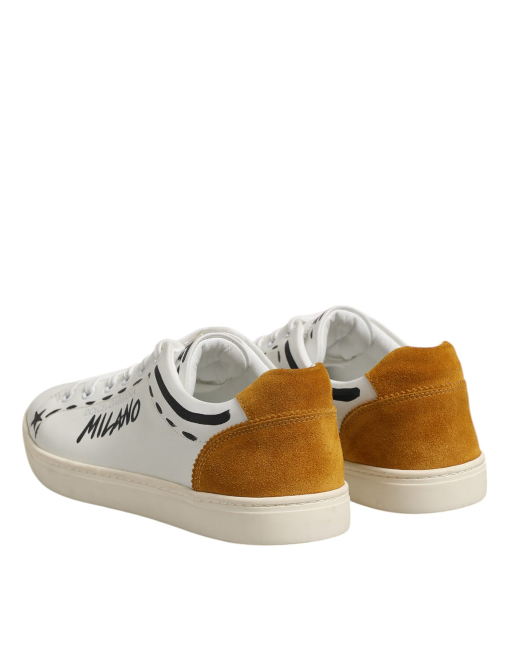 Dolce & Gabbana Weiß Leder MILANO Low Top Turnschuhe Schuhe