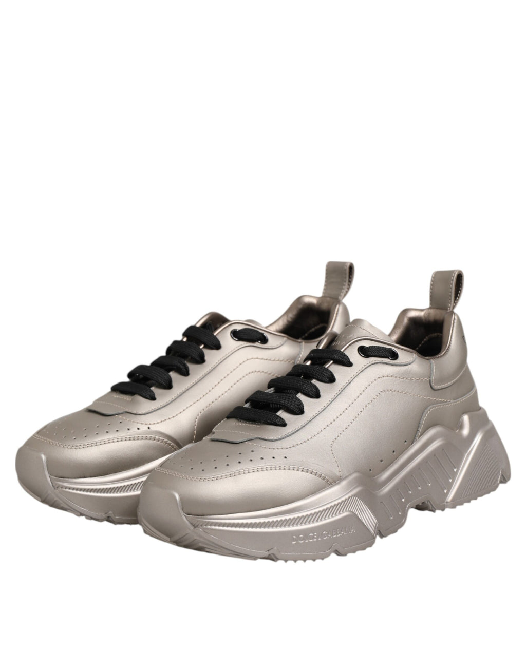 Dolce & Gabbana Zilveren DAYMASTER Leren Herensneakers Schoenen