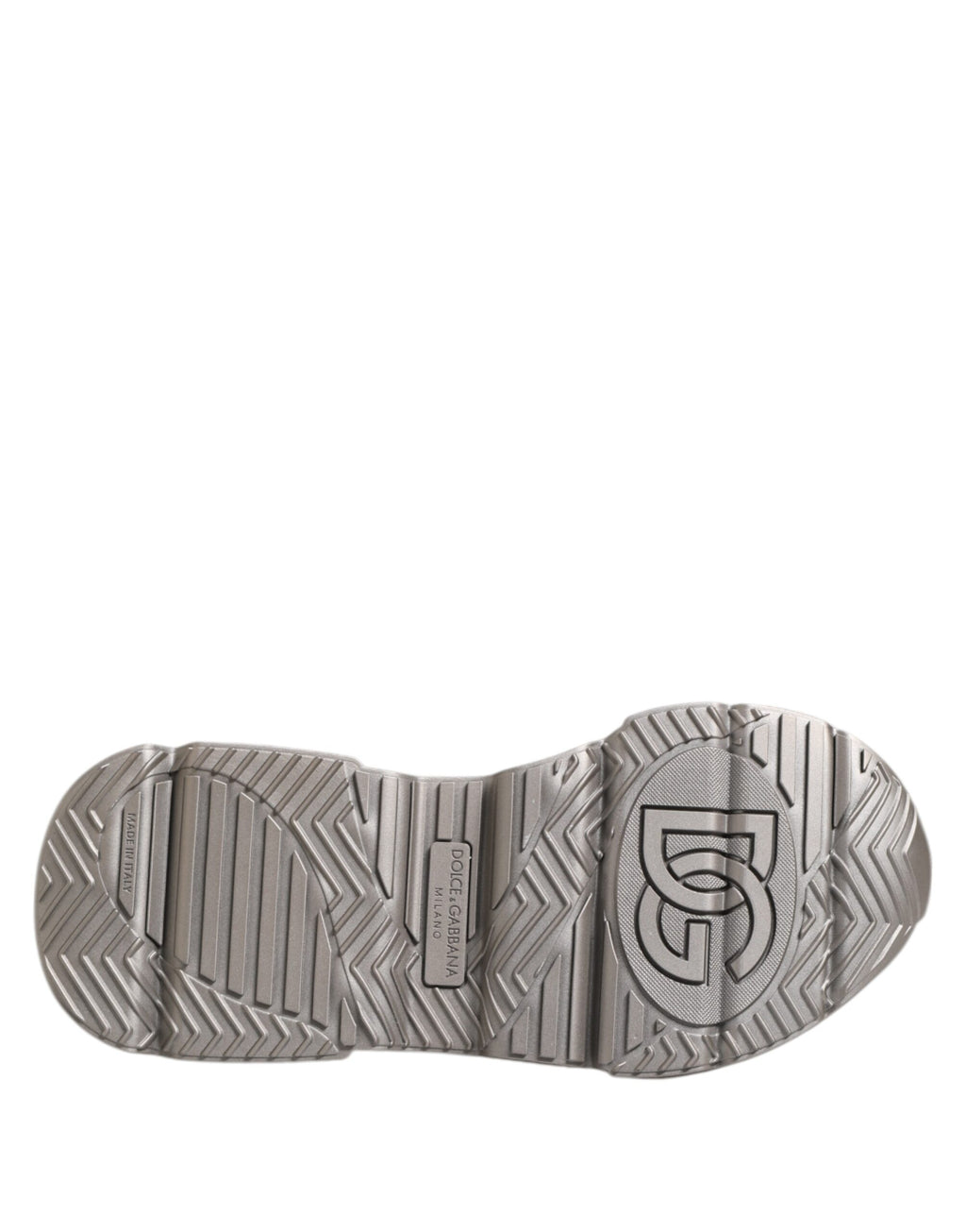 Dolce & Gabbana Silber DAYMASTER Leder Männer Turnschuhe Schuhe