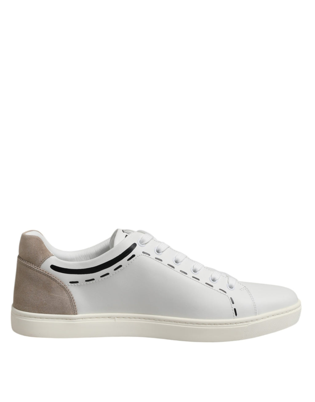 Dolce & Gabbana Weiß Leder MILANO Low Top Turnschuhe Schuhe