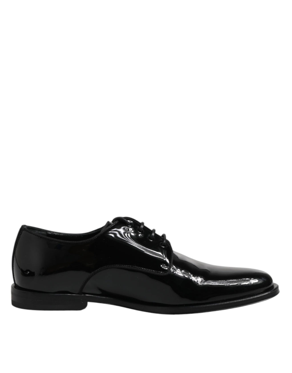 Dolce & Gabbana Schwarze Lackleder Derby-Schuhe für formelle Anlässe