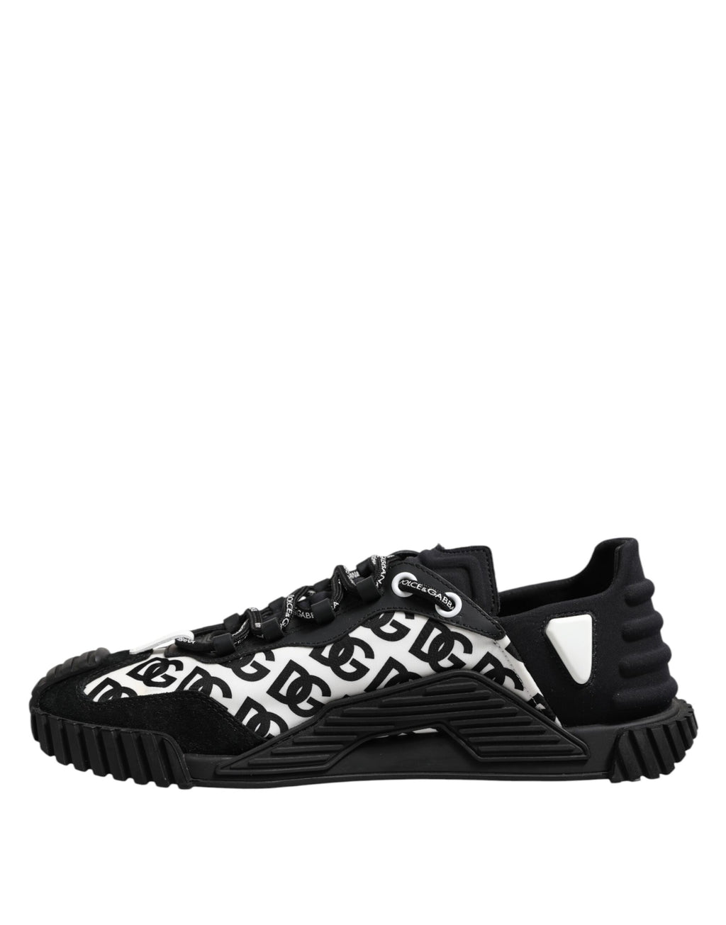 Dolce & Gabbana Schwarz Logo Lace Up Low Top NS1 Turnschuhe Schuhe