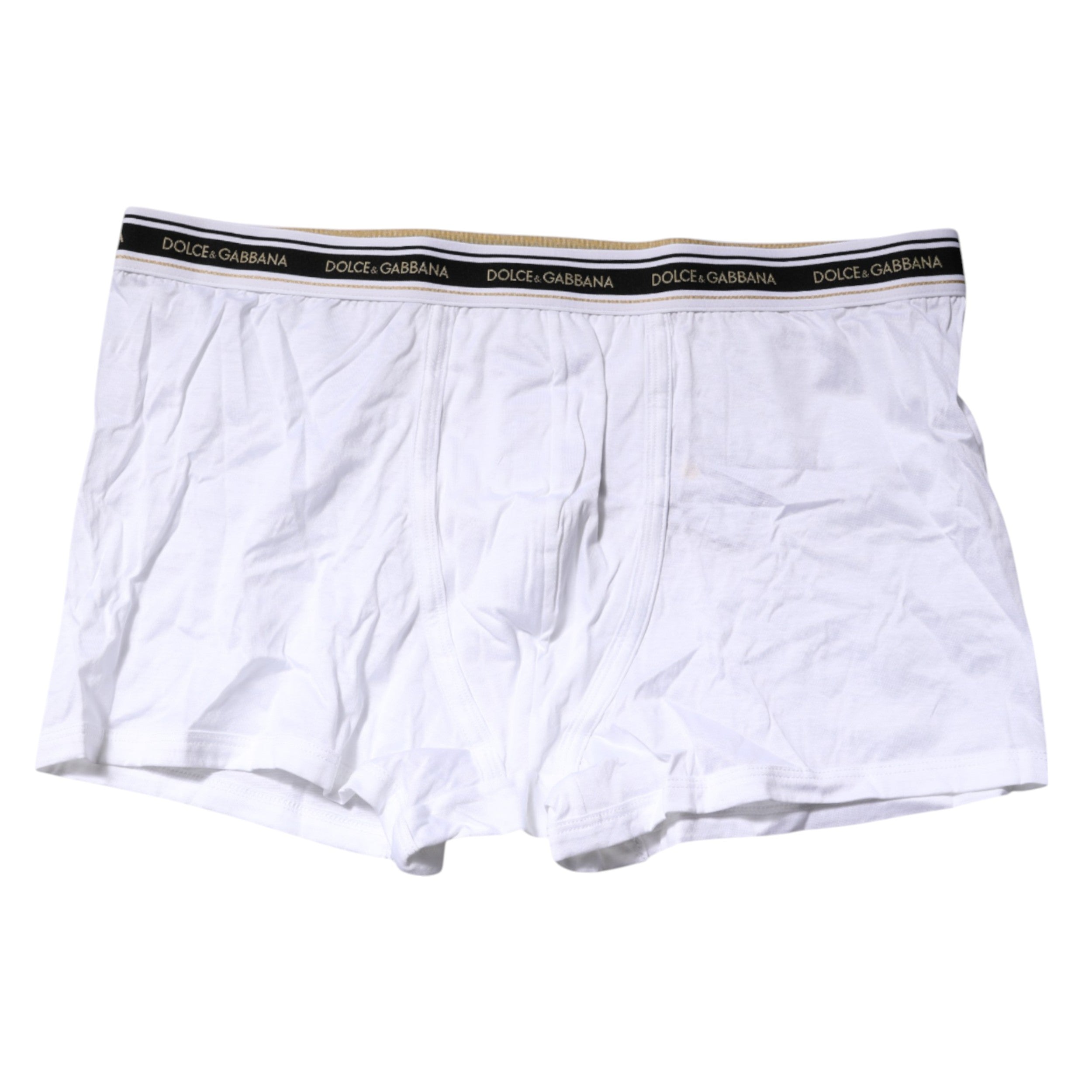 Dolce & Gabbana Weiße Cotton Stretch Regular Boxer Unterwäsche