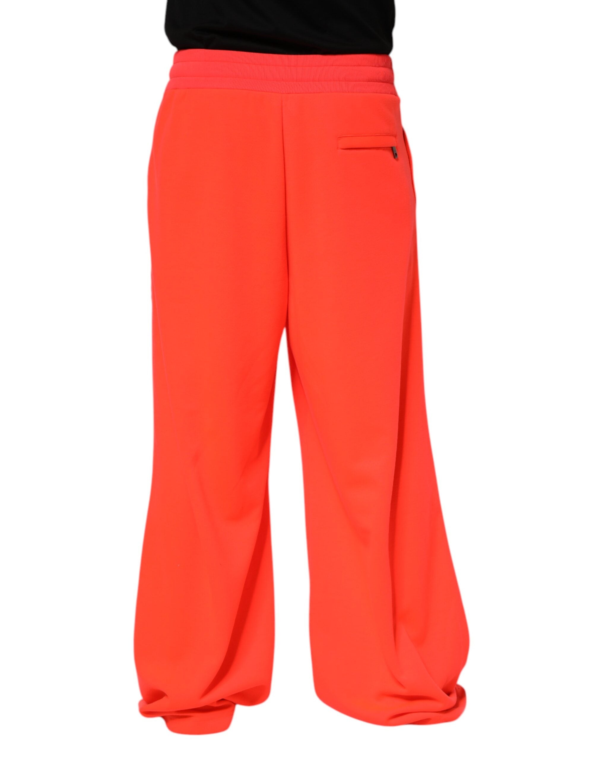 Dolce & Gabbana Orange Polyester Jogger Männer Jogginghosen Hosen