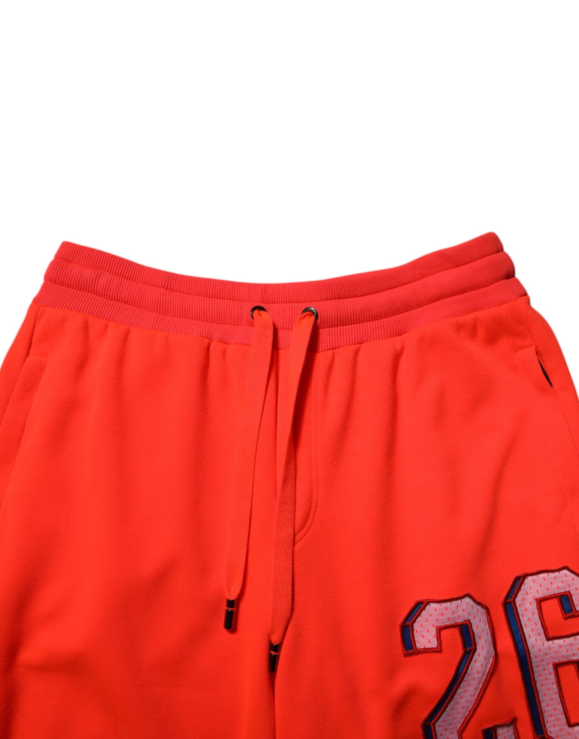 Dolce & Gabbana Orange Polyester Jogger Männer Jogginghosen Hosen