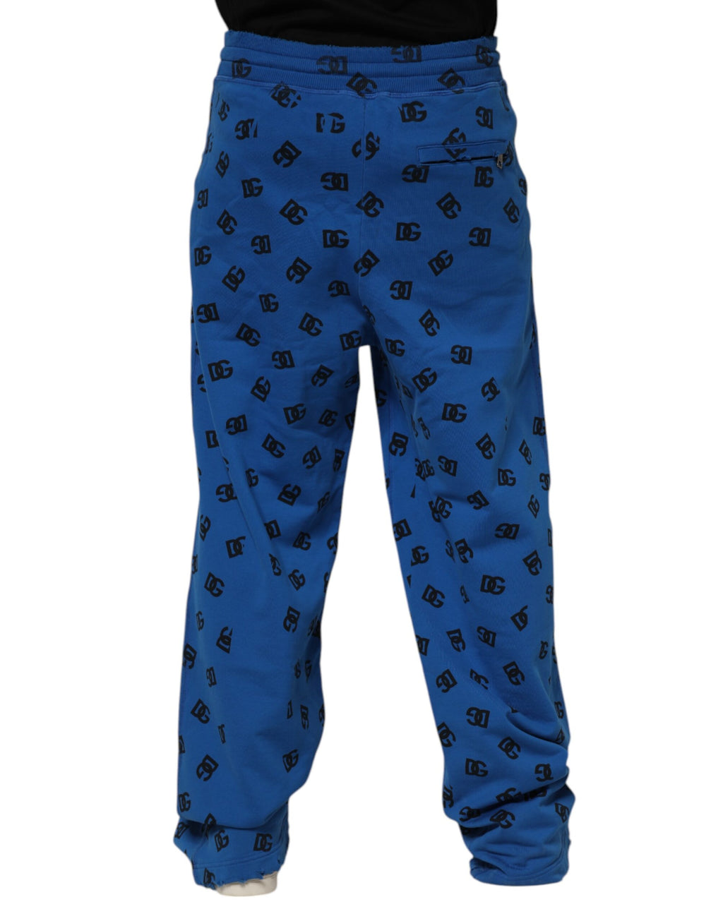 Dolce & Gabbana Blaue Logo-Print-Jogginghose für Männer Sweatpants