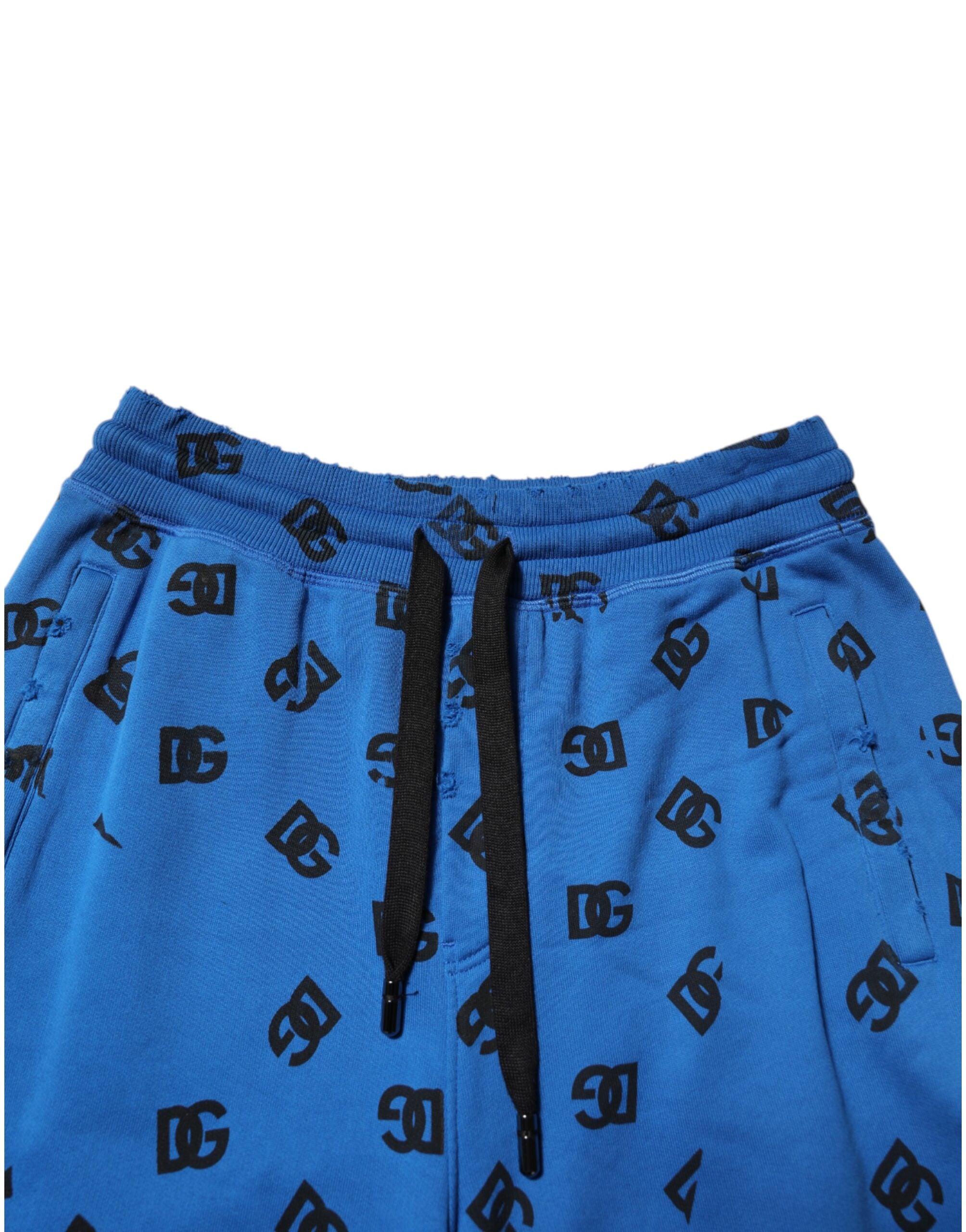 Dolce & Gabbana Blaue Logo-Print-Jogginghose für Männer Sweatpants
